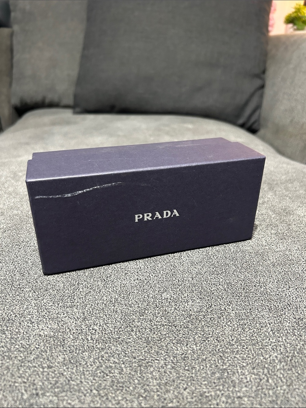 Prada Eyewear Box in Navy with White Logo- just the sunglasses box itself